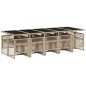 vidaXL 11-tlg. Garten-Essgruppe mit Kissen Beige Poly Rattan vidaXL 11-tlg. Garten-Essgruppe mit Kissen Beige Poly Rattan