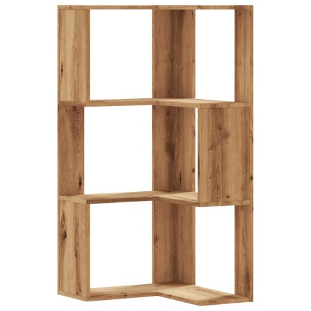 vidaXL Eck-Bücherregal 3 Böden Artisan-Eiche 50x50x102cm Holzwerkstoff