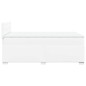 vidaXL Boxspringbett mit Matratze Weiß 120x190 cm Kunstleder