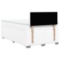 vidaXL Boxspringbett mit Matratze Weiß 120x190 cm Kunstleder