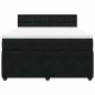 vidaXL Boxspringbett mit Matratze Schwarz 160x200 cm Samt vidaXL Boxspringbett mit Matratze Schwarz 160x200 cm Samt