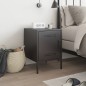 vidaXL Nachttisch Schwarz 36x39x50,5 cm Stahl vidaXL Nachttisch Schwarz 36x39x50,5 cm Stahl