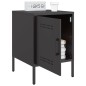 vidaXL Nachttisch Schwarz 36x39x50,5 cm Stahl vidaXL Nachttisch Schwarz 36x39x50,5 cm Stahl