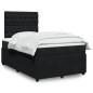 vidaXL Boxspringbett mit Matratze Schwarz 120x190 cm Samt vidaXL Boxspringbett mit Matratze Schwarz 120x190 cm Samt