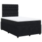 vidaXL Boxspringbett mit Matratze Schwarz 120x190 cm Samt vidaXL Boxspringbett mit Matratze Schwarz 120x190 cm Samt