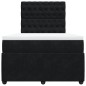vidaXL Boxspringbett mit Matratze Schwarz 120x190 cm Samt vidaXL Boxspringbett mit Matratze Schwarz 120x190 cm Samt