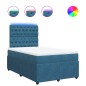 vidaXL Boxspringbett mit Matratze Blau 120x190 cm Samt vidaXL Boxspringbett mit Matratze Blau 120x190 cm Samt