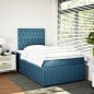 vidaXL Boxspringbett mit Matratze Blau 120x190 cm Samt vidaXL Boxspringbett mit Matratze Blau 120x190 cm Samt