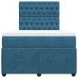 vidaXL Boxspringbett mit Matratze Blau 120x190 cm Samt vidaXL Boxspringbett mit Matratze Blau 120x190 cm Samt