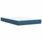 vidaXL Boxspringbett mit Matratze Blau 120x190 cm Samt vidaXL Boxspringbett mit Matratze Blau 120x190 cm Samt