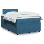 vidaXL Boxspringbett mit Matratze Blau 120x190 cm Samt vidaXL Boxspringbett mit Matratze Blau 120x190 cm Samt