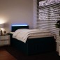 vidaXL Boxspringbett mit Matratze Blau 120x190 cm Samt vidaXL Boxspringbett mit Matratze Blau 120x190 cm Samt