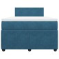 vidaXL Boxspringbett mit Matratze Blau 120x190 cm Samt vidaXL Boxspringbett mit Matratze Blau 120x190 cm Samt