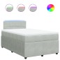 vidaXL Boxspringbett mit Matratze Hellgrau 120x190 cm Samt vidaXL Boxspringbett mit Matratze Hellgrau 120x190 cm Samt