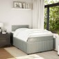vidaXL Boxspringbett mit Matratze Hellgrau 120x190 cm Samt vidaXL Boxspringbett mit Matratze Hellgrau 120x190 cm Samt