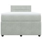 vidaXL Boxspringbett mit Matratze Hellgrau 120x190 cm Samt vidaXL Boxspringbett mit Matratze Hellgrau 120x190 cm Samt