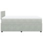 vidaXL Boxspringbett mit Matratze Hellgrau 120x190 cm Samt vidaXL Boxspringbett mit Matratze Hellgrau 120x190 cm Samt