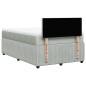 vidaXL Boxspringbett mit Matratze Hellgrau 120x190 cm Samt vidaXL Boxspringbett mit Matratze Hellgrau 120x190 cm Samt