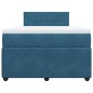 vidaXL Boxspringbett mit Matratze Blau 120x190 cm Samt vidaXL Boxspringbett mit Matratze Blau 120x190 cm Samt