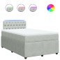vidaXL Boxspringbett mit Matratze Hellgrau 120x190 cm Samt vidaXL Boxspringbett mit Matratze Hellgrau 120x190 cm Samt
