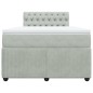 vidaXL Boxspringbett mit Matratze Hellgrau 120x190 cm Samt vidaXL Boxspringbett mit Matratze Hellgrau 120x190 cm Samt