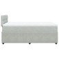 vidaXL Boxspringbett mit Matratze Hellgrau 120x190 cm Samt vidaXL Boxspringbett mit Matratze Hellgrau 120x190 cm Samt