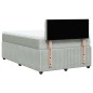 vidaXL Boxspringbett mit Matratze Hellgrau 120x190 cm Samt vidaXL Boxspringbett mit Matratze Hellgrau 120x190 cm Samt