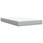 vidaXL Boxspringbett mit Matratze Hellgrau 120x190 cm Samt vidaXL Boxspringbett mit Matratze Hellgrau 120x190 cm Samt
