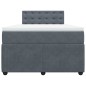 vidaXL Boxspringbett mit Matratze Dunkelgrau 120x190 cm Samt vidaXL Boxspringbett mit Matratze Dunkelgrau 120x190 cm Samt