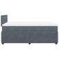 vidaXL Boxspringbett mit Matratze Dunkelgrau 120x190 cm Samt vidaXL Boxspringbett mit Matratze Dunkelgrau 120x190 cm Samt