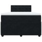 vidaXL Boxspringbett mit Matratze Schwarz 120x190 cm Samt vidaXL Boxspringbett mit Matratze Schwarz 120x190 cm Samt