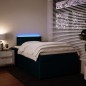 vidaXL Boxspringbett mit Matratze Blau 120x190 cm Samt vidaXL Boxspringbett mit Matratze Blau 120x190 cm Samt
