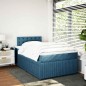 vidaXL Boxspringbett mit Matratze Blau 120x190 cm Samt vidaXL Boxspringbett mit Matratze Blau 120x190 cm Samt