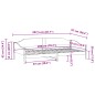 vidaXL Massivholzbett ohne Matratze Weiß 90x200 cm Kiefernholz vidaXL Massivholzbett ohne Matratze Weiß 90x200 cm Kiefernholz