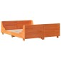 vidaXL Massivholzbett ohne Matratze Wachsbraun 135x190 cm Kiefernholz vidaXL Massivholzbett ohne Matratze Wachsbraun 135x190 cm Kiefernholz