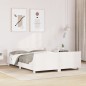 vidaXL Massivholzbett ohne Matratze Weiß 140x190 cm Kiefernholz vidaXL Massivholzbett ohne Matratze Weiß 140x190 cm Kiefernholz