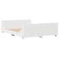 vidaXL Massivholzbett ohne Matratze Weiß 140x190 cm Kiefernholz vidaXL Massivholzbett ohne Matratze Weiß 140x190 cm Kiefernholz