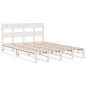 vidaXL Massivholzbett ohne Matratze Weiß 120x200 cm Kiefernholz vidaXL Massivholzbett ohne Matratze Weiß 120x200 cm Kiefernholz