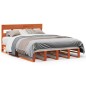vidaXL Massivholzbett ohne Matratze Wachsbraun 150x200 cm Kiefernholz vidaXL Massivholzbett ohne Matratze Wachsbraun 150x200 cm Kiefernholz
