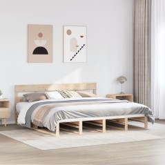 vidaXL Massivholzbett ohne Matratze 180x200 Kiefernholz