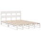 vidaXL Massivholzbett ohne Matratze Weiß 160x200 Kiefernholz vidaXL Massivholzbett ohne Matratze Weiß 160x200 Kiefernholz