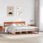 vidaXL Massivholzbett ohne Matratze Wachsbraun 200x200 Kiefernholz vidaXL Massivholzbett ohne Matratze Wachsbraun 200x200 Kiefernholz