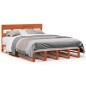 vidaXL Massivholzbett ohne Matratze Wachsbraun 140x190 cm Kiefernholz vidaXL Massivholzbett ohne Matratze Wachsbraun 140x190 cm Kiefernholz