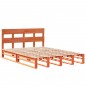 vidaXL Massivholzbett ohne Matratze Wachsbraun 140x190 cm Kiefernholz vidaXL Massivholzbett ohne Matratze Wachsbraun 140x190 cm Kiefernholz