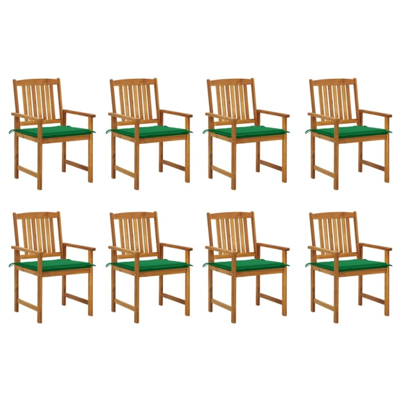 vidaXL Gartenstühle mit Kissen 8 Stk. Massivholz Akazie vidaXL Gartenstühle mit Kissen 8 Stk. Massivholz Akazie