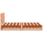 vidaXL Massivholzbett ohne Matratze Wachsbraun 140x190 cm Kiefernholz vidaXL Massivholzbett ohne Matratze Wachsbraun 140x190 cm Kiefernholz
