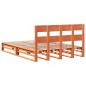 vidaXL Massivholzbett ohne Matratze Wachsbraun 140x190 cm Kiefernholz vidaXL Massivholzbett ohne Matratze Wachsbraun 140x190 cm Kiefernholz