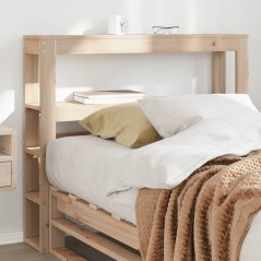 vidaXL Kopfteil mit Ablagen 75 cm Massivholz Kiefer