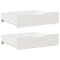 vidaXL Bettschubladen 2 Stk. Weiß 65x55x17 cm Massivholz Kiefer vidaXL Bettschubladen 2 Stk. Weiß 65x55x17 cm Massivholz Kiefer