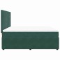 vidaXL Boxspringbett mit Matratze Dunkelgrün 180x200 cm Samt